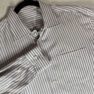 Luciano Moresco Button Up Long Sleeve Dress Shirt Size XL Made In Italy